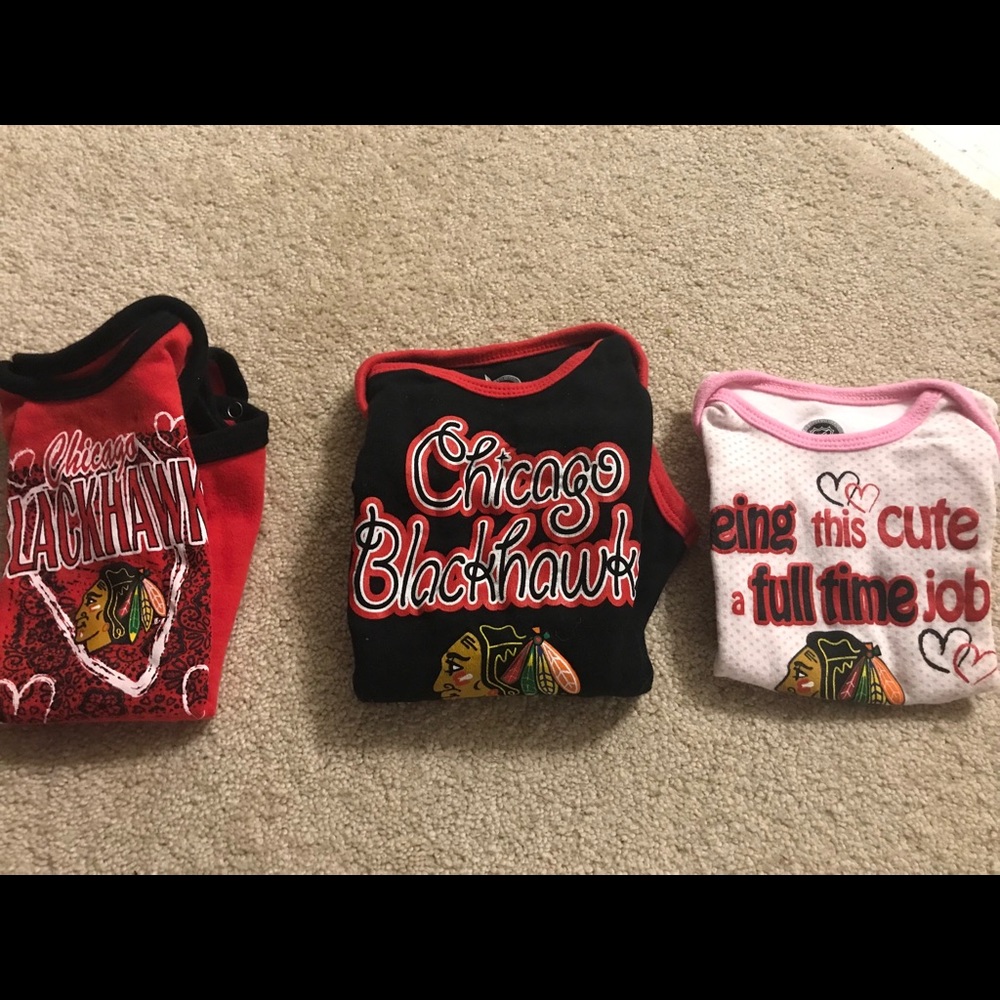 Chicago Blackhawks baby girl short sleeve 18 month
